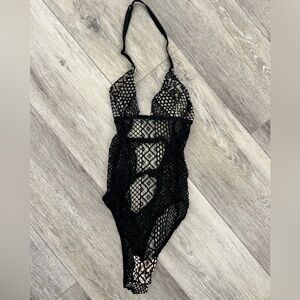Victoria's Secret Black Fishnet Bodysuit Lingerie